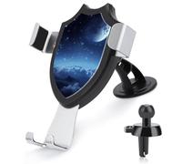 FekiLoot Moon Starry Car Phone Mount for Dashboard/Vent/Windshield Auto-Clamping Gravity Sensor Truck Stand Cradle 90° Rotation Phone Holder Fits 4-6" Phones