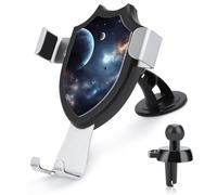 FekiLoot Moon Stars and Planets Car Phone Mount for Dashboard/Vent/Windshield Auto-Clamping Gravity Sensor Truck Stand Cradle 90° Rotation Phone Holder Fits 4-6" Phones