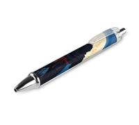 FekiLoot Moonlight Watercolor Style Ninja Ballpoint Pens Retractable Ball Point Pens Smooth-Flowing Black Ink 0.5mm Writing Pen Black Ink Pen for Men Women 1 PCS