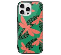FekiLoot Moss Insect Wing for iPhone 16 Case Tempered Glass TPU Back Panel Shockproof with Anti-Fingerprint Phone Cover Black