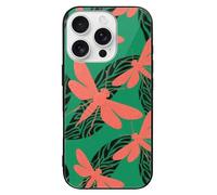 FekiLoot Moss Insect Wing for iPhone 16 Case Tempered Glass TPU Back Panel Shockproof with Anti-Fingerprint Phone Cover Black