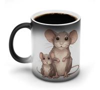 FekiLoot Mother And Child Rats 12 Oz Color Changing Ceramic Magic Mug
