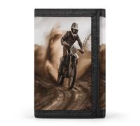 FekiLoot Motocross Wallet for Women Men Trifold Wallet Large Front Pocket Wallets Travel Slim RFID Blocking Wallets Coin Purse Credit Card Holder