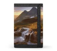 FekiLoot Mountain Sunrise Landscape Trifold Wallet Slim Minimalist Front Pocket Men's Passcase Wallet Credit Card Holder
