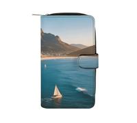 FekiLoot Mountains And Coastline Travel Wallet for Men & Women RFID Blocking Card Organizer Credit Card Holder Large Capacity
