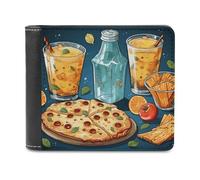 FekiLoot Movie Night Party Food Decorative PU Leather Wallet Bifold Wallet Front Pocket Wallets Fashion Purse Slim Billfold Credit Card Holder