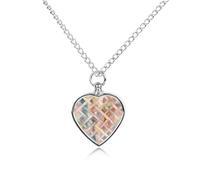 FekiLoot Multicolor Art Style Urn Necklace Heart, Cremation Jewelry with Funnel Kit Keepsake,Ashes Necklace for Dog Cat Love Women And Men