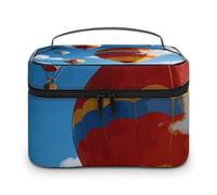 FekiLoot Multifunctional Balloon Adventure Makeup Bag with Zipper Large Travel Toiletry Bag with Compartments And Handle Portable Waterproof Cosmetic Bag for Women