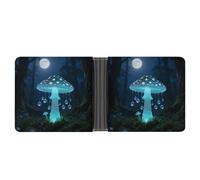 FekiLoot Mushroom Forest Wallet for Men Slim Wallets for Men Small Wallets Woman Leather Card Holder Wallet
