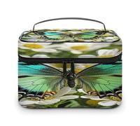FekiLoot Music Butterfly Makeup Bag Large Capacity Travel Cosmetic Bag Lightweight Hand-held Toiletry Bags Portable Cosmetic Pouch Cute Make Up Pouch for Women