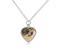 FekiLoot Music Sheet Urn Necklace Heart, Cremation Jewelry with Funnel Kit Keepsake,Ashes Necklace for Dog Cat Love Women And Men