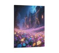 FekiLoot Mysterious Castle Canvas Wall Art Modern, Cute But Exquisite Wall Decor, Canvas Prints Ready to Hang for Living Room Bedroom Office Home Decorations11x14inch(28x36cm)