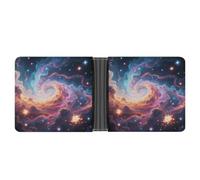 FekiLoot Mysterious Nebula Wallet for Men Minimalist Small Bifold Wallet Card Holder for ID, Credit Cards, Cash, Commuters