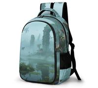 FekiLoot Mysterious Swamp Backpack for Women Men Nurse Bag Front Pocket, Carry On Backpack for Weekender Business Hiking