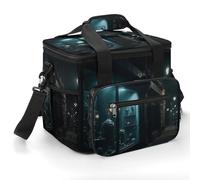 FekiLoot Mysterious Window on The Street Cooler Bag Small Portable Insulated,Beach Cooler Soft Large for Men Women Ice Chest Backpack for Beach, Camping, Travel, Picnic