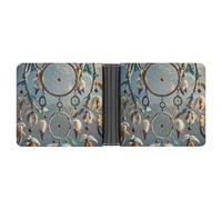 FekiLoot Native American Dream Catcher Wallet Slim PU Bifold Design Wallet with Multiple Card Slots Wallets Extra Capacity Pocket Wallets