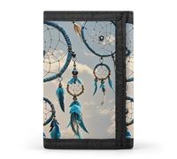 FekiLoot Native Dream Catcher Trifold Wallet Slim Credit Card Holder Stylish Trifold Billfold Minimalist Front Pocket Friendly Purses