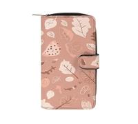 FekiLoot Nature-Based Patterns Wallet Large Capacity Travel Double Fold Wallets Portable Zipper Leather Purse for Women Men