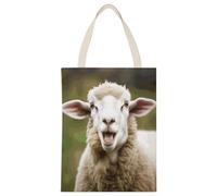 FekiLoot Naughty Sheep Tongue Cute Animal Shopping Bag Canvas Tote Bag