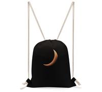 FekiLoot New Moon Half Moon Drawstring Backpack Gym Bag Lightweight Sport Gym Sackpack for Beach, Travel, Yoga, Swimming