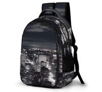 FekiLoot New York Night Sky Backpack for Women Men Nurse Bag Front Pocket, Carry On Backpack for Weekender Business Hiking