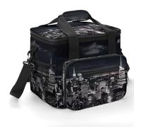 FekiLoot New York Night Sky Cooler Bag Small Portable Insulated,Beach Cooler Soft Large for Men Women Ice Chest Backpack for Beach, Camping, Travel, Picnic