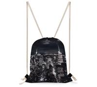 FekiLoot New York Night Sky Drawstring Backpack Gym Bag Lightweight Sport Gym Sackpack for Beach, Travel, Yoga, Swimming