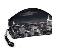 FekiLoot New York Night Sky Makeup Bag Toiletry Bag Cosmetic Organizer | Small Travel Cosmetic Bag for Women Portable Storage Organizer Aesthetic for Traveling Accessories Essentials Toiletries