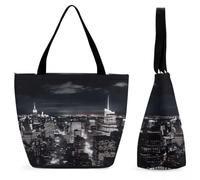 FekiLoot New York Night Sky Tote Bag Beach Bag Shopping Bags