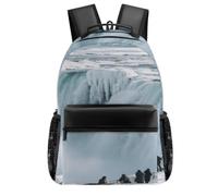 FekiLoot Niagara Falls Frozen in Winter Backpack With Large Capacity, Travel Backpack with Pouch Pocket Gift for Men & Women, Laptop Backpack for Outdoors Hiking Traveling