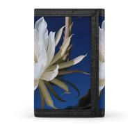 FekiLoot Night Blooming Cereus Slim Wallet Trifold Wallet Credit Card Holder Wallets Stylish Money Clip for Men Women