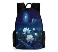 FekiLoot Night Lotus Flowers Backpack Daypack Travel Backpack