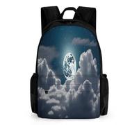 FekiLoot Night Sky Full Moon Backpack Daypack Travel Backpack