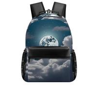 FekiLoot Night Sky Full Moon Backpack With Large Capacity, Travel Backpack with Pouch Pocket Gift for Men & Women, Laptop Backpack for Outdoors Hiking Traveling