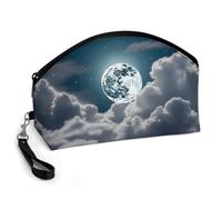 FekiLoot Night Sky Full Moon Makeup Bag Toiletry Bag Cosmetic Organizer