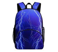 FekiLoot Night Sky Lightning Waterproof Oxford Fabric Backpack, Large Capacity Casual Rucksack with Adjustable Padded Straps, Multipurpose Daypack for Daily Commute Outdoor Activities