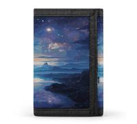 FekiLoot Night Sky Wallet for Men Slim Minimalist Trifold Wallet with ID Window And Credit Card Holder