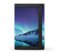 FekiLoot Northern Lights Wallet Portable Tri Fold Wallet with Zipper Coin Purse for Women Credit Car