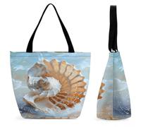 FekiLoot Ocean Seashell Tote Bag Beach Bag Shopping Bags