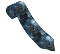 FekiLoot Octopus Kraken Pirate Ship Ocean Ties For Men,Fashion Silk Neckties Funny Novelty Neck Ties Casual Gentleman Necktie For Mens Gift Groomsmen Wedding Party Slim Floral Necktie