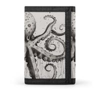 FekiLoot Octopus Wallet Men's Trifold Wallet Extra Capacity Credit Card Holder Cards Purse Front Pocket