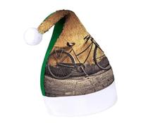 FekiLoot Old Bicycle Christmas Hats Adults Flip Sequin Xmas Hat Glittery Santa Claus Hat for New Year Party Headwear