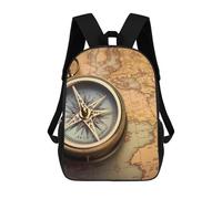 FekiLoot Old Compass Backpack Laptop Computer Bag Large Travel Backpack Custom Print Bookbag Work Casual Daypack