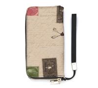 FekiLoot Old Fashioned Mail Zipper Wallet Women Men RFID Blocking Credit Card Wallet, Purse Wristlet Large Capacity