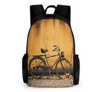 FekiLoot Old Rusty Vintage Bicycle Backpack Daypack Travel Backpack