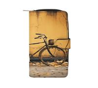 FekiLoot Old Rusty Vintage Bicycle Travel Wallet for Men & Women RFID Blocking Card Organizer Credit Card Holder Large Capacity