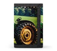 FekiLoot Old Tractor Wallet Slim Trifold Wallets with Multiple Card Slots Credit Card Holder Pocket Coin Purse