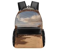 FekiLoot Old Wild West Cowboy Town Backpack With Large Capacity, Travel Backpack with Pouch Pocket Gift for Men & Women, Laptop Backpack for Outdoors Hiking Traveling