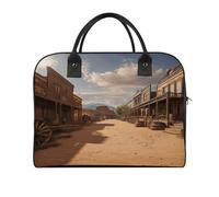 FekiLoot Old Wild West Cowboy Town Laptop Bag with Shoulder Strap & Handle, Large Capacity Briefcase Messenger Bags Computer Handbag Adjustable Shoulder Bag for Work Outdoor Travel Duffle Bags