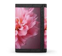 FekiLoot One Pink Flower Wallet Compact Blocking Trifold Wallets with Zipper Minimalist Purse Wallet Credit Card Holder